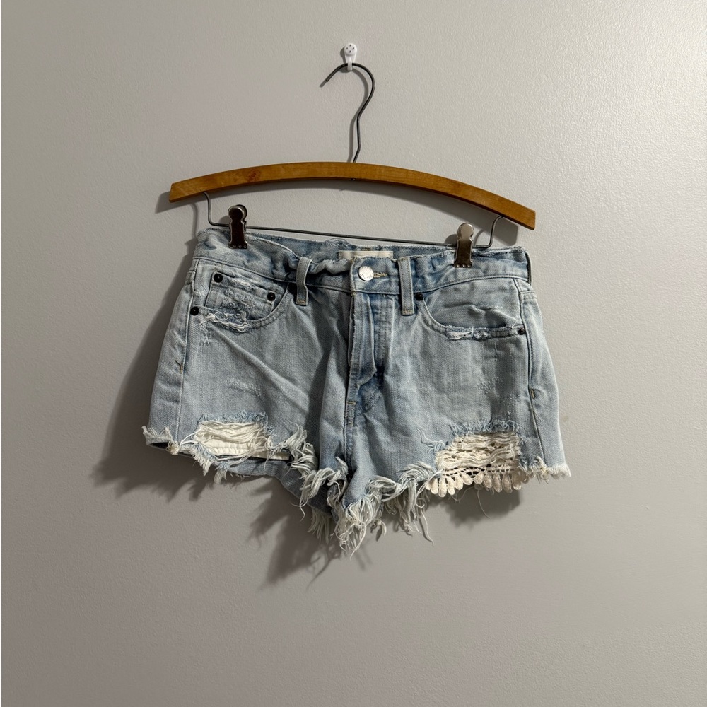 We The Free Light Blue Cutoff Jean Shorts